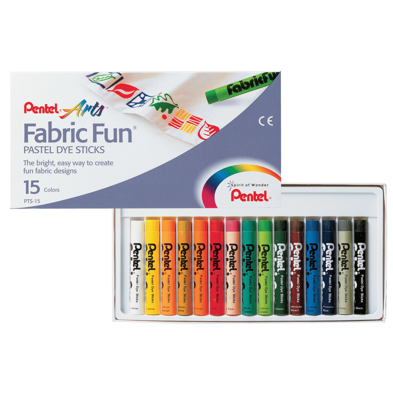 Pentel Fabric Fun Dyeing Pastel Set Of 15