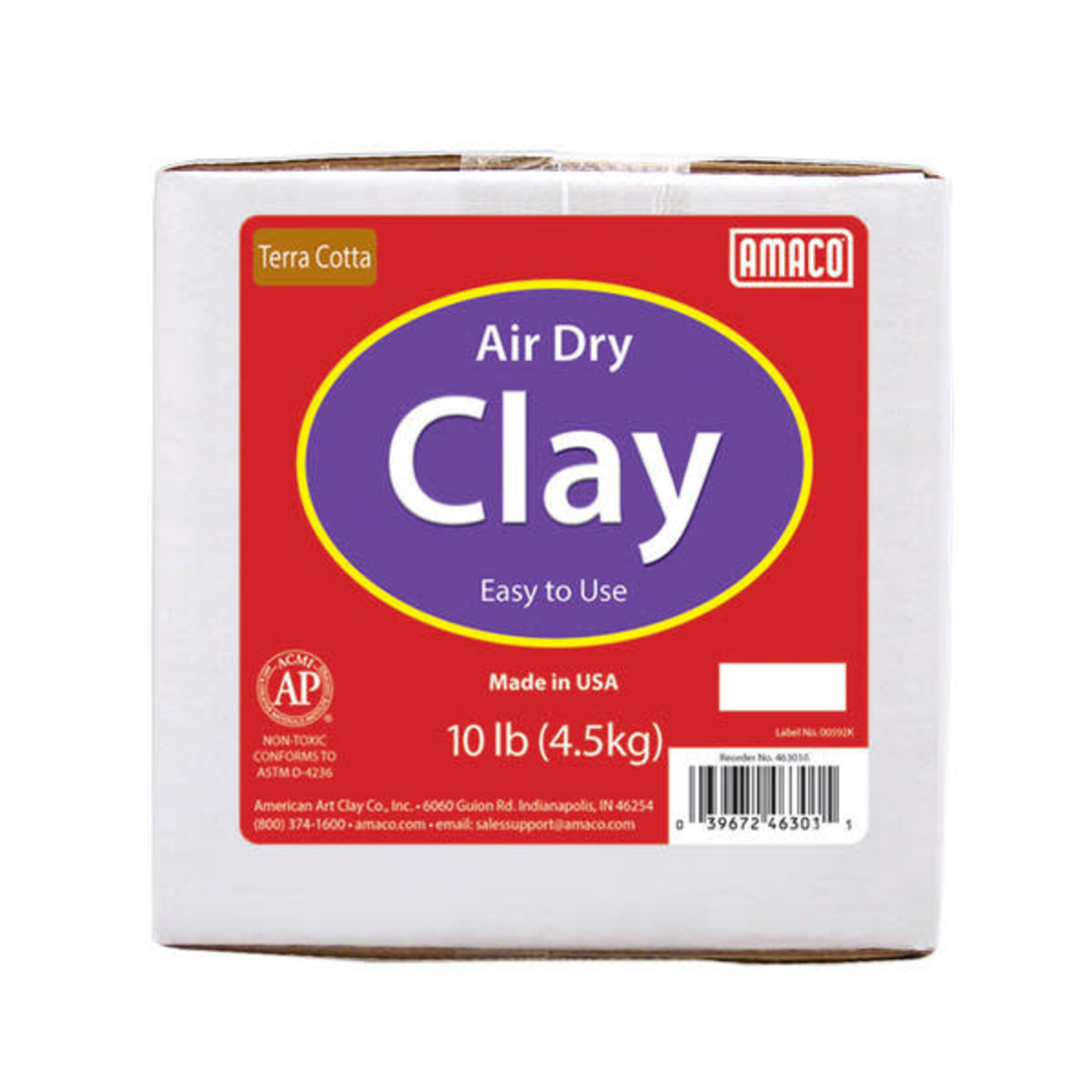 Amaco Clay Air Dry Terracotta 10Lb