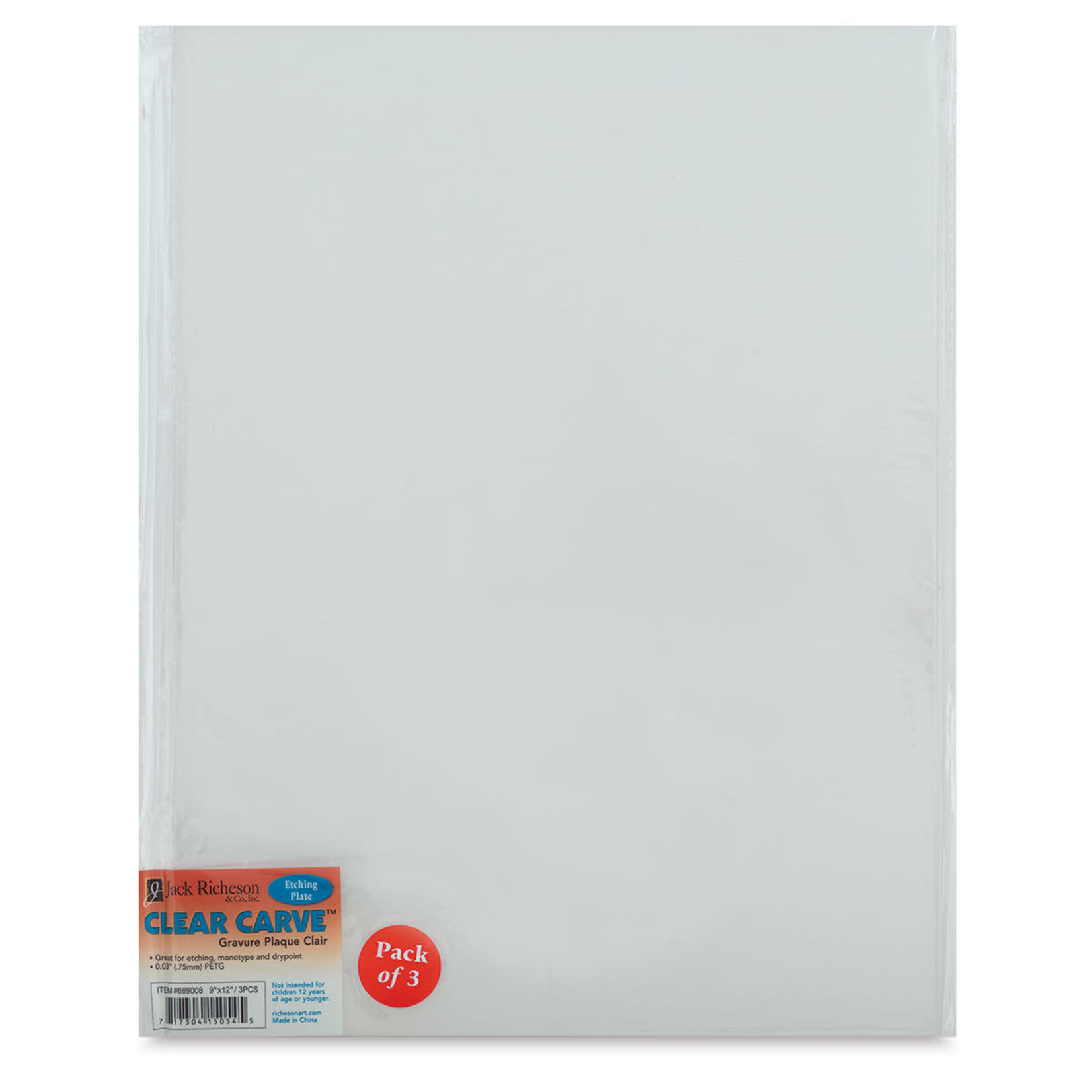 Jack Richeson 3 Clearcarve Etchplate 9x12 in
