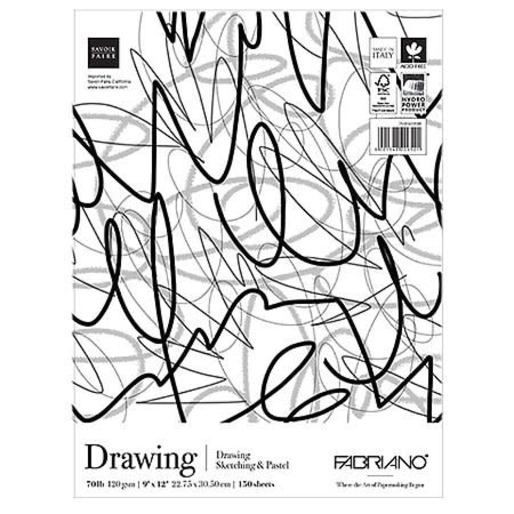 Fabriano Fabriano Studio Drawing Fat Pad, 9'' x 12'' - 150 Shts./Pad