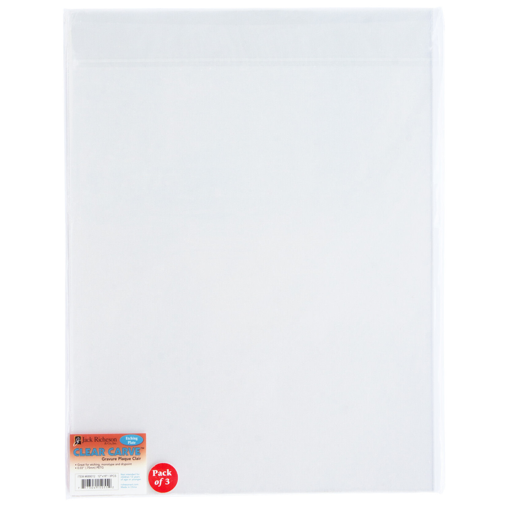 Jack Richeson 3 Clearcarve Etchplate 12x16 in