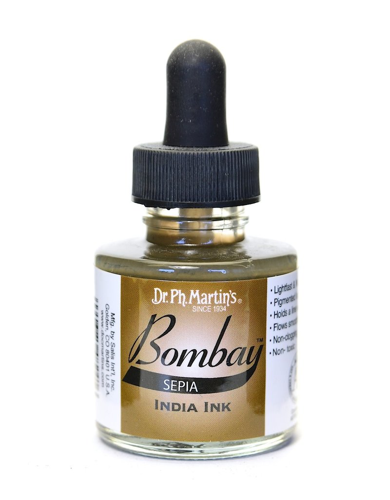 Dr. PH Martin Bombay India Ink 1Oz  Sepia