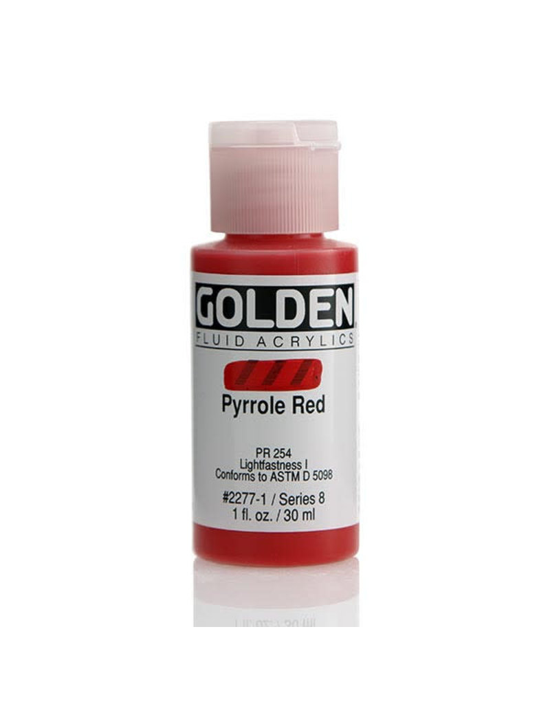 Golden Fluid Pyrrole Red 1 oz Series 8