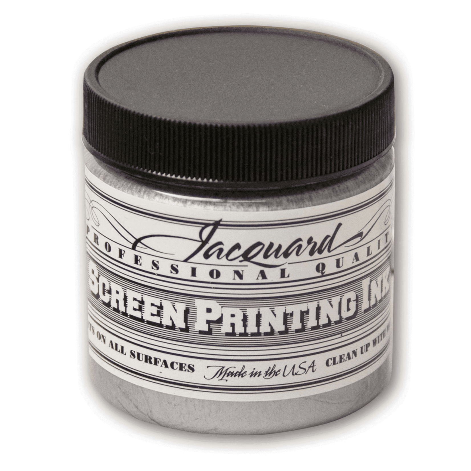 Jacquard Pro Screen Print Ink 4Oz Silver
