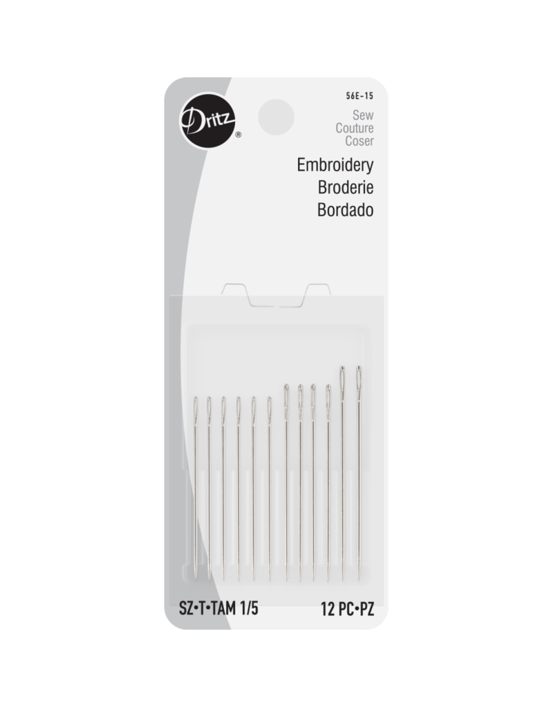 Dritz Embroidery Hand Needles, Size 1/5, 12 PC