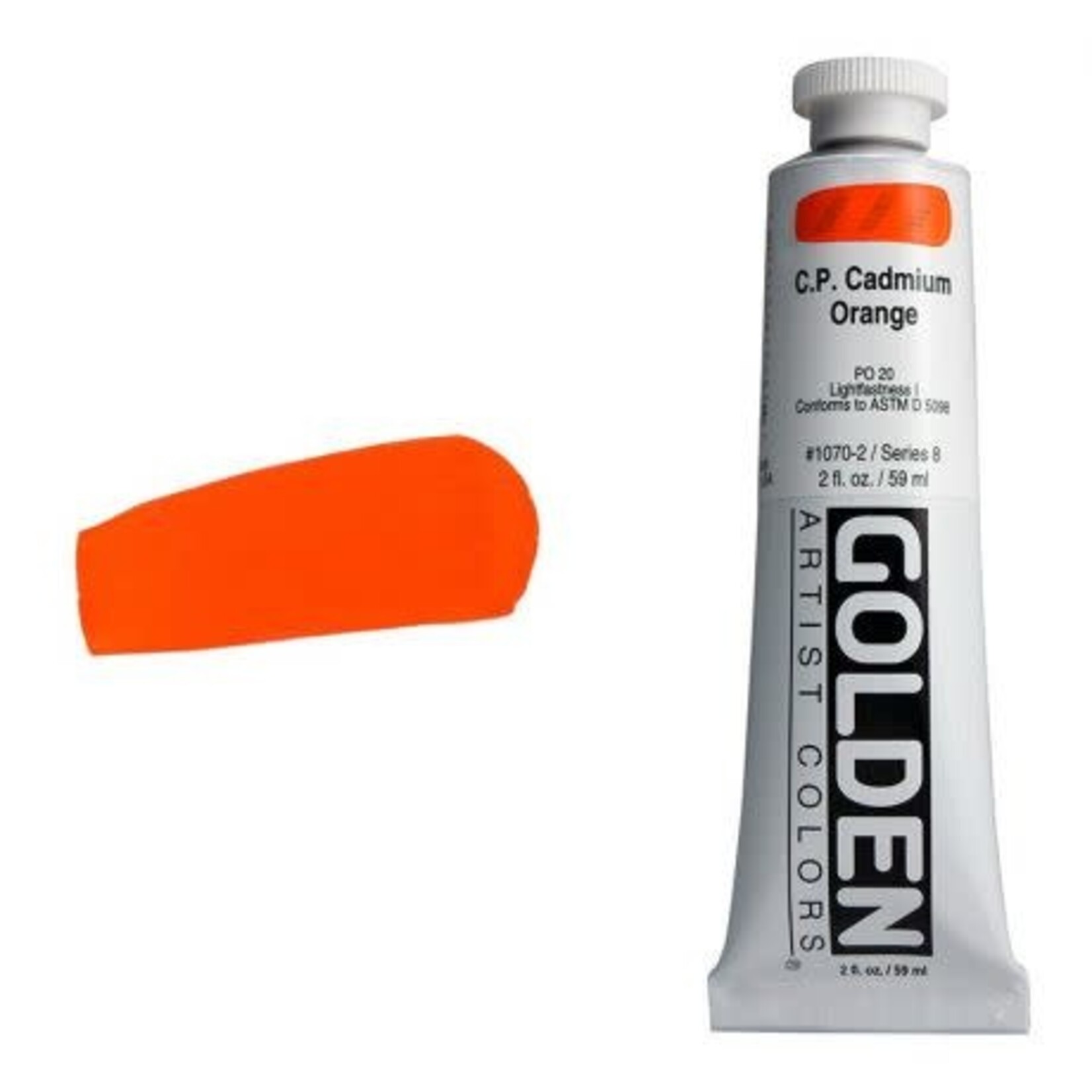 Golden HB Cadmium Orange 2 oz tube Series 8