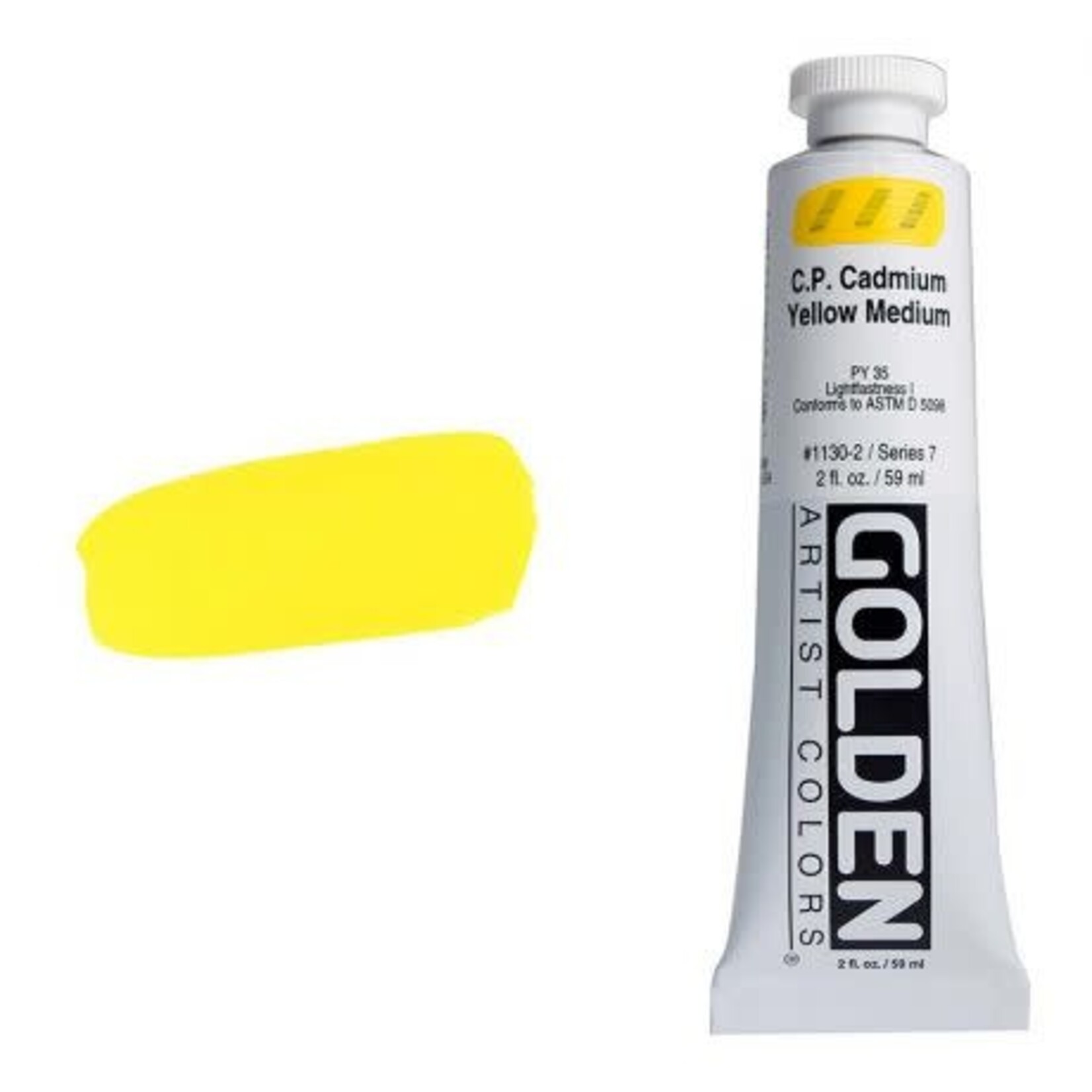 Golden HB Cadmium Yellow Medium 2 oz tube Series 7