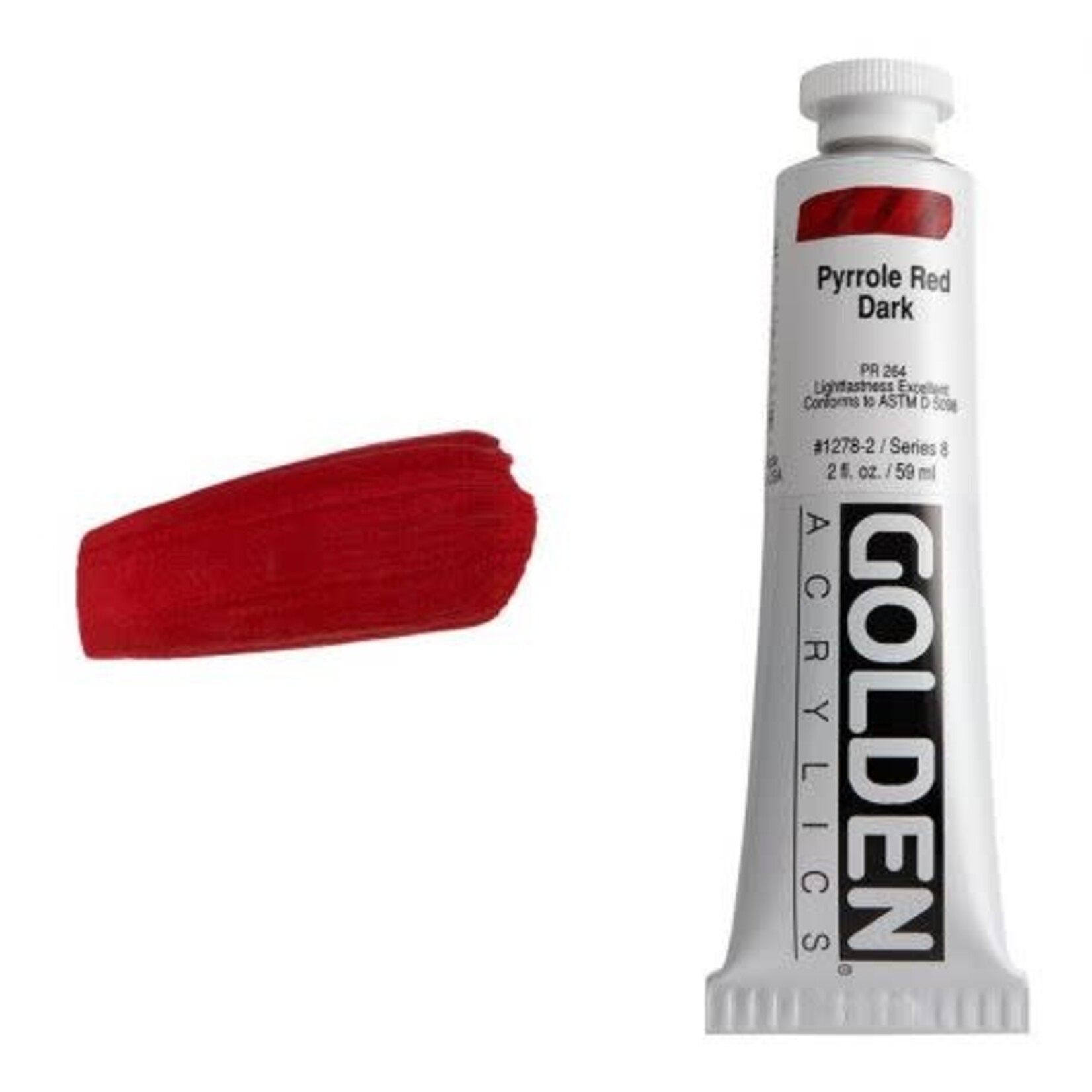 Golden HB Pyrrole Red Dark 2 oz tube Series 8