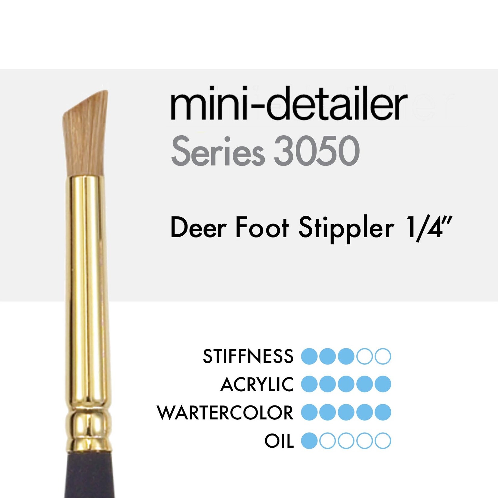Princeton Mini Detail Deer Foot 1/4IN