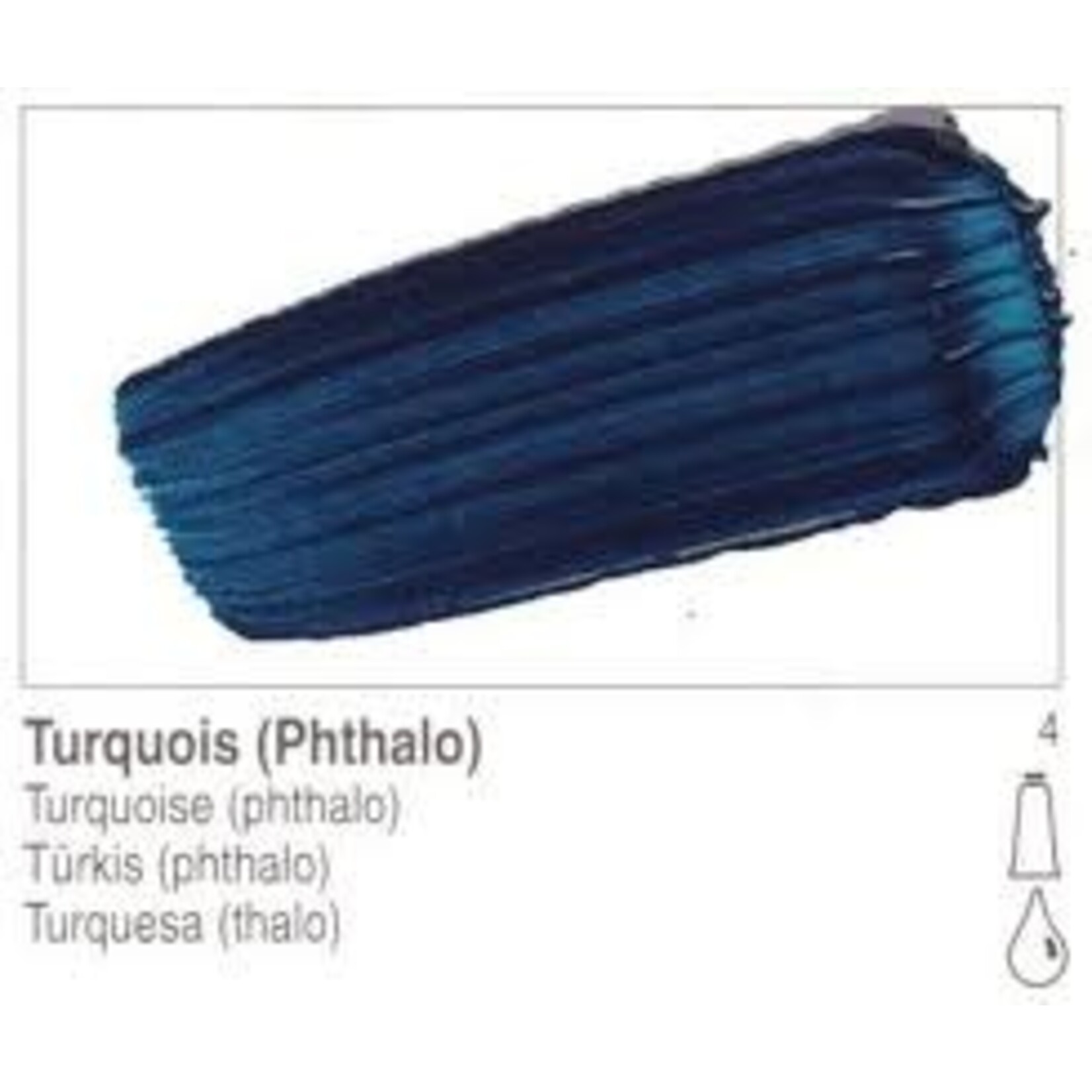 Golden HB Turquoise (Phthalo) 2 oz tube Series 4