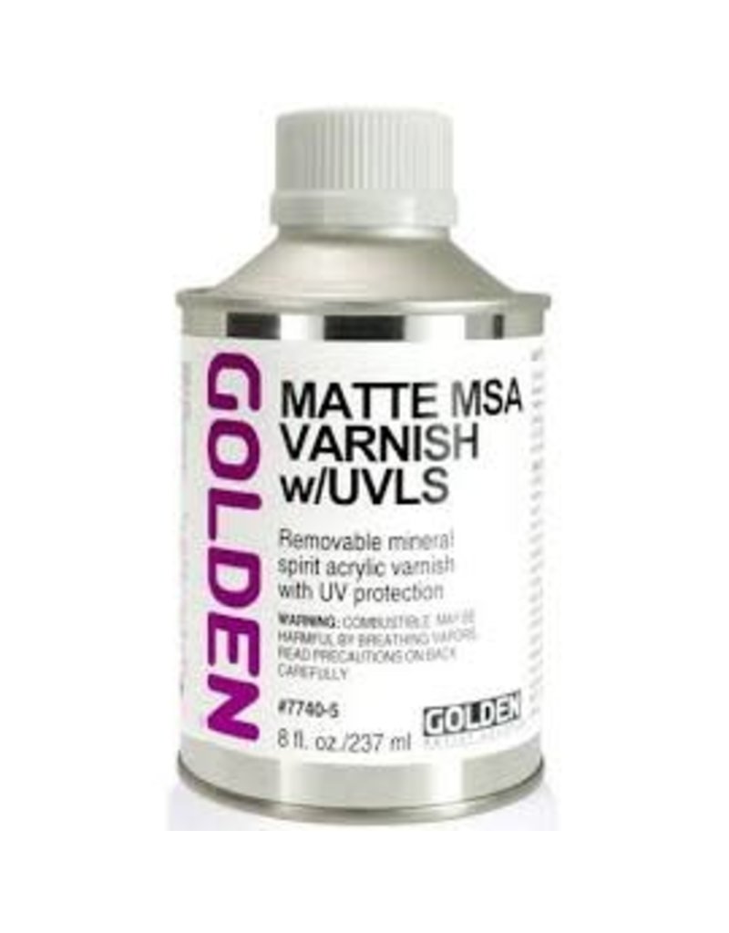 Golden Matte Msa Varnish W/Uvls 8 oz
