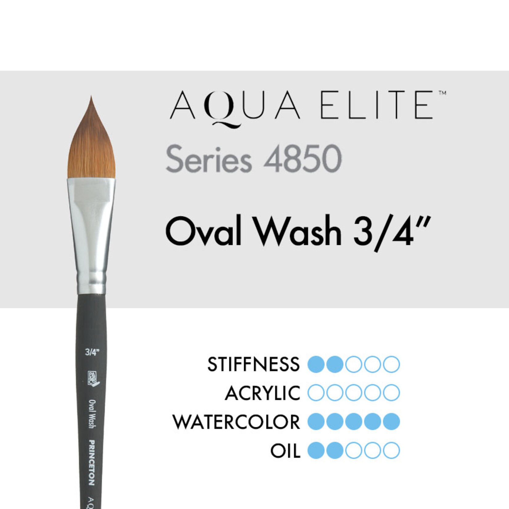 Princeton Aqua Elite Oval Wash 3/4