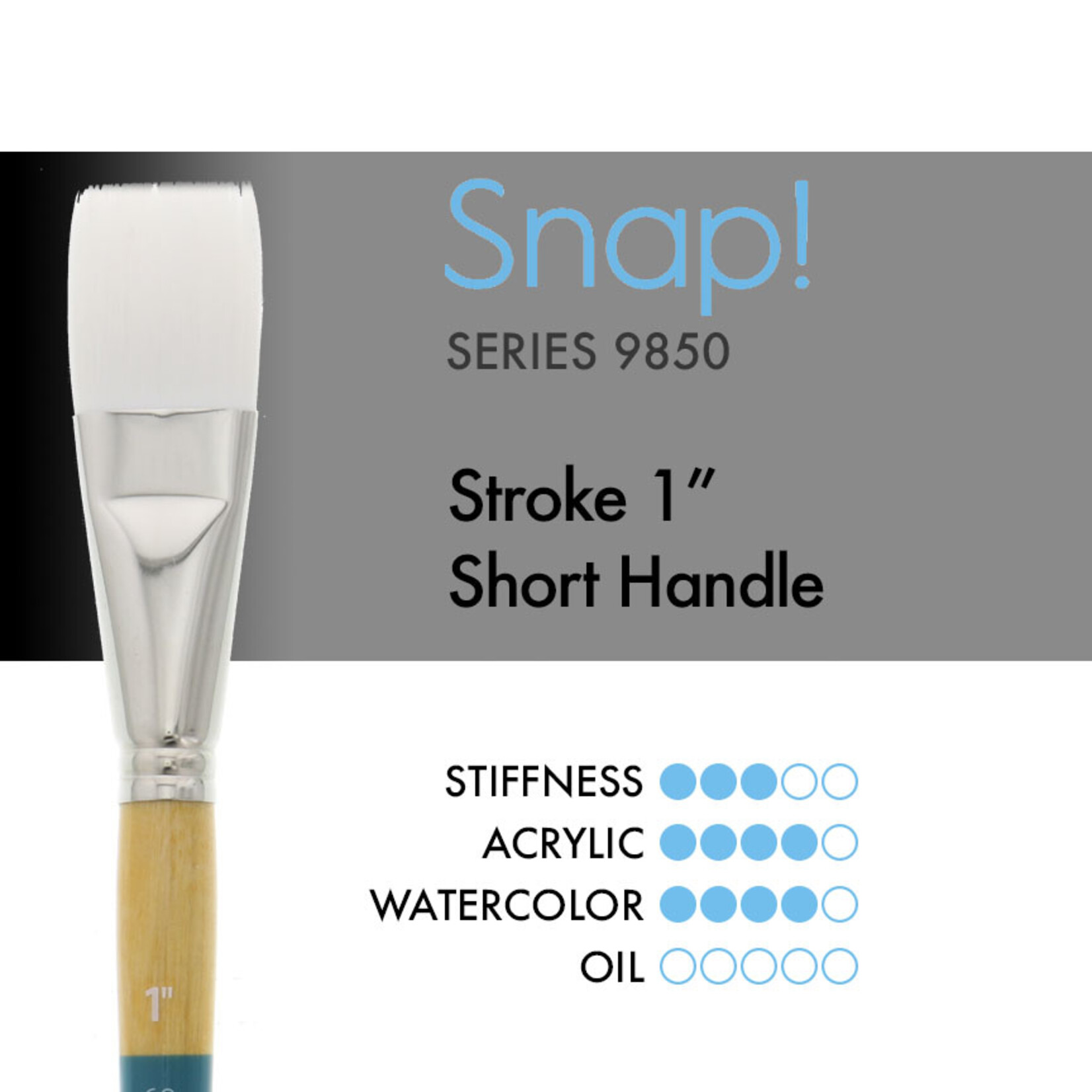 Princeton Snap White Taklon Stroke 1 In Short