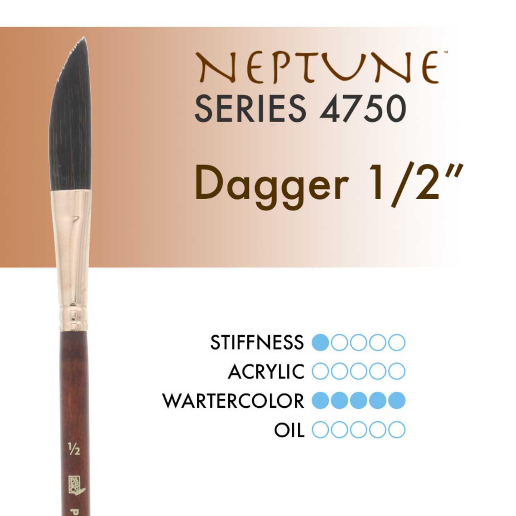 Princeton Neptune Synthetic Squirrel Dagger 1/2