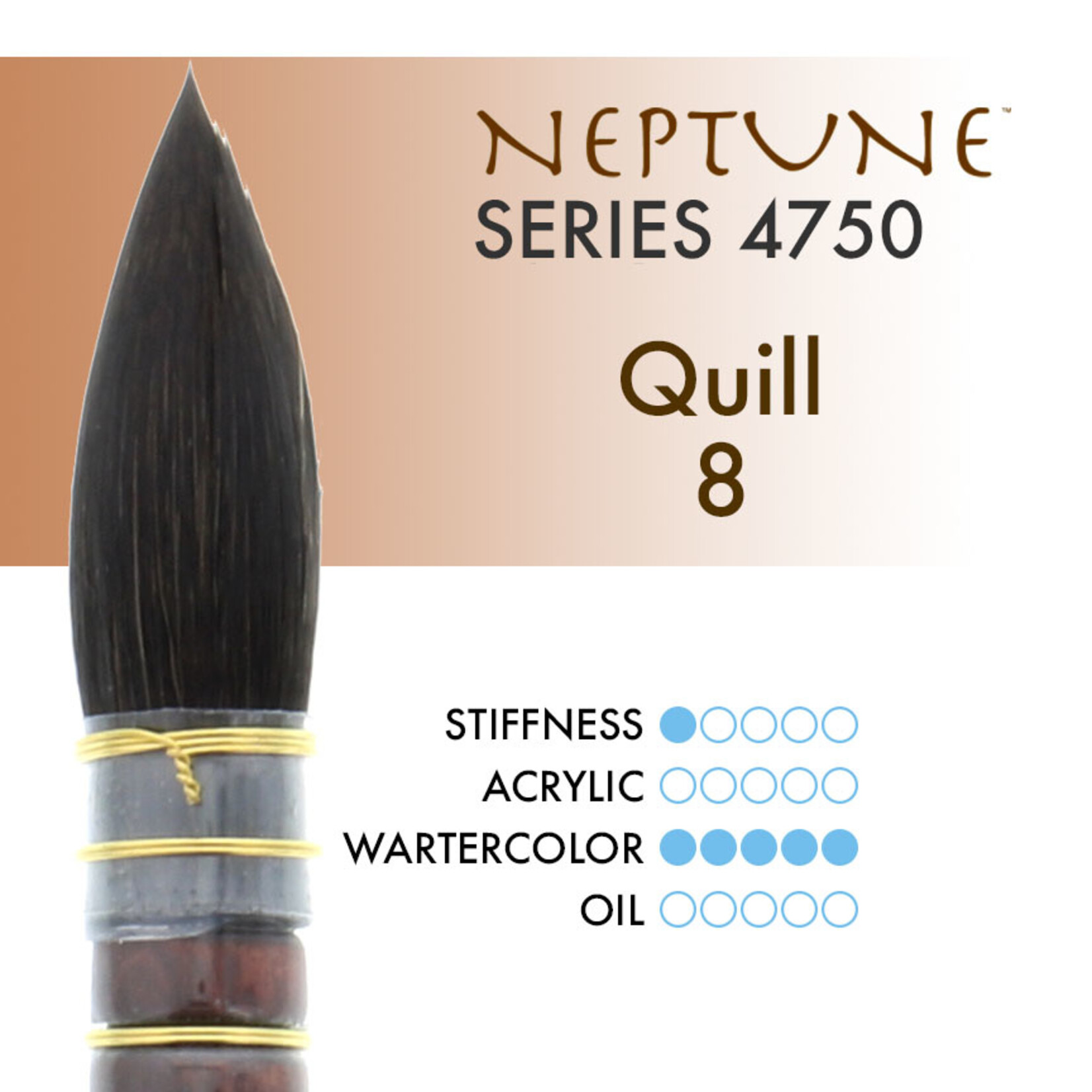 Princeton Neptune Syn Squirrel Quill 8
