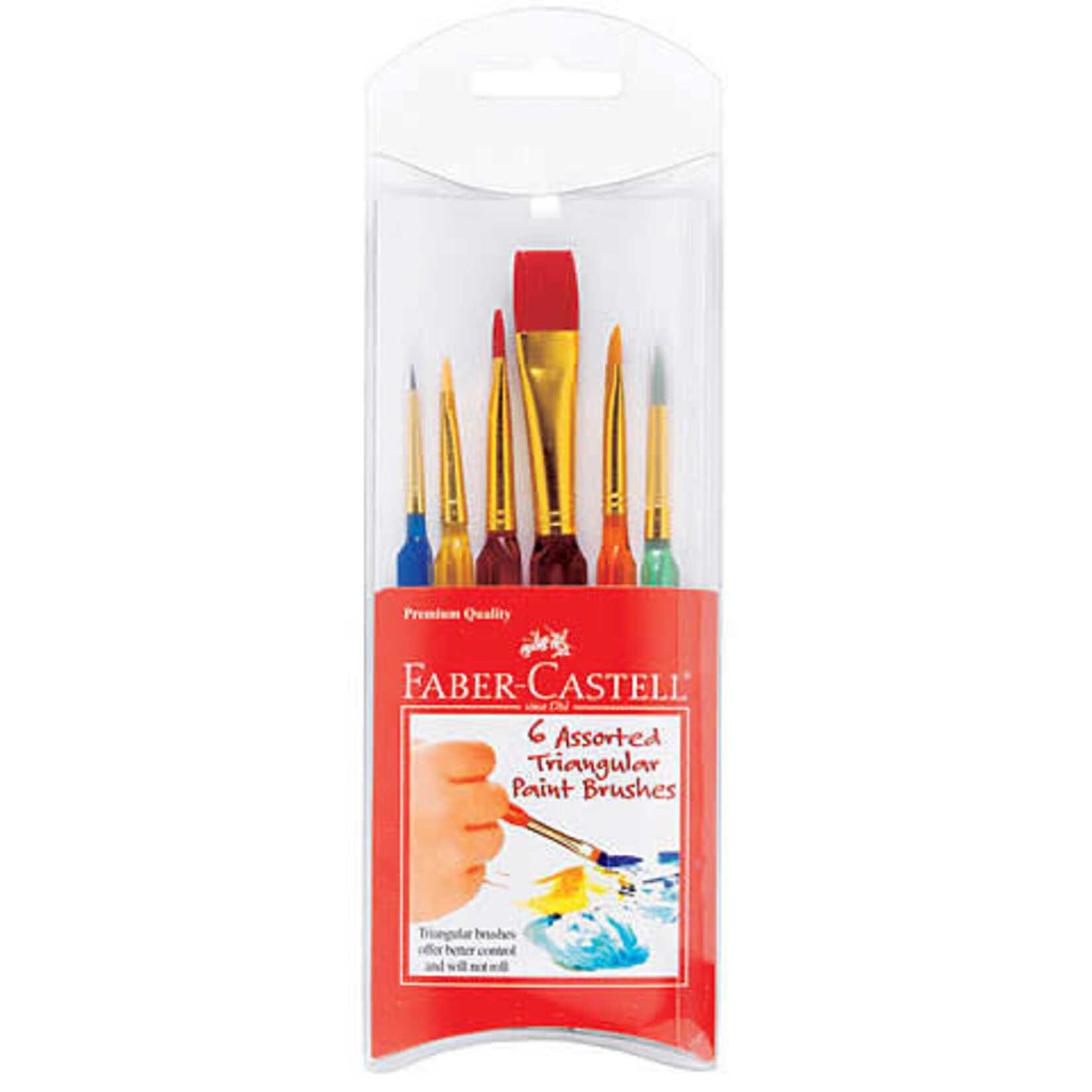 Faber Castel Triangular Paint Brush 6Ct