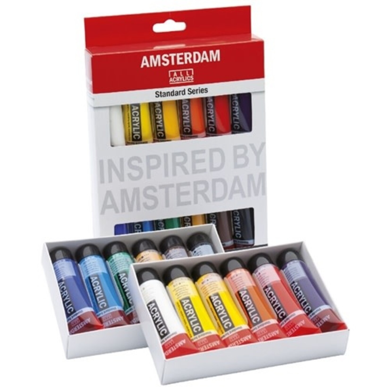 Talens Amsterdam Standard Series Acrylic Paint Sets, 12 Color Set - 20Ml