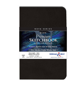 Stillman & Birn Nova Series Soft-Cover Sketch Books, Black 5.5" x 8.5