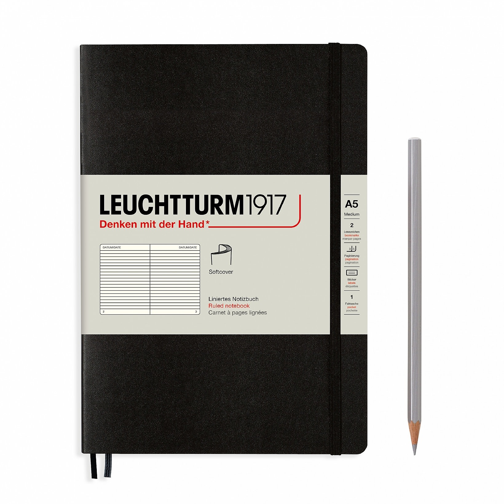 Pochettes Plastiques Intercalaires Optima Leuchtturm - Noir | Pour Classeurs Et Archivage