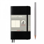 Leuchtturm Leuchtturm Black, Softcover, Pocket, Dotted