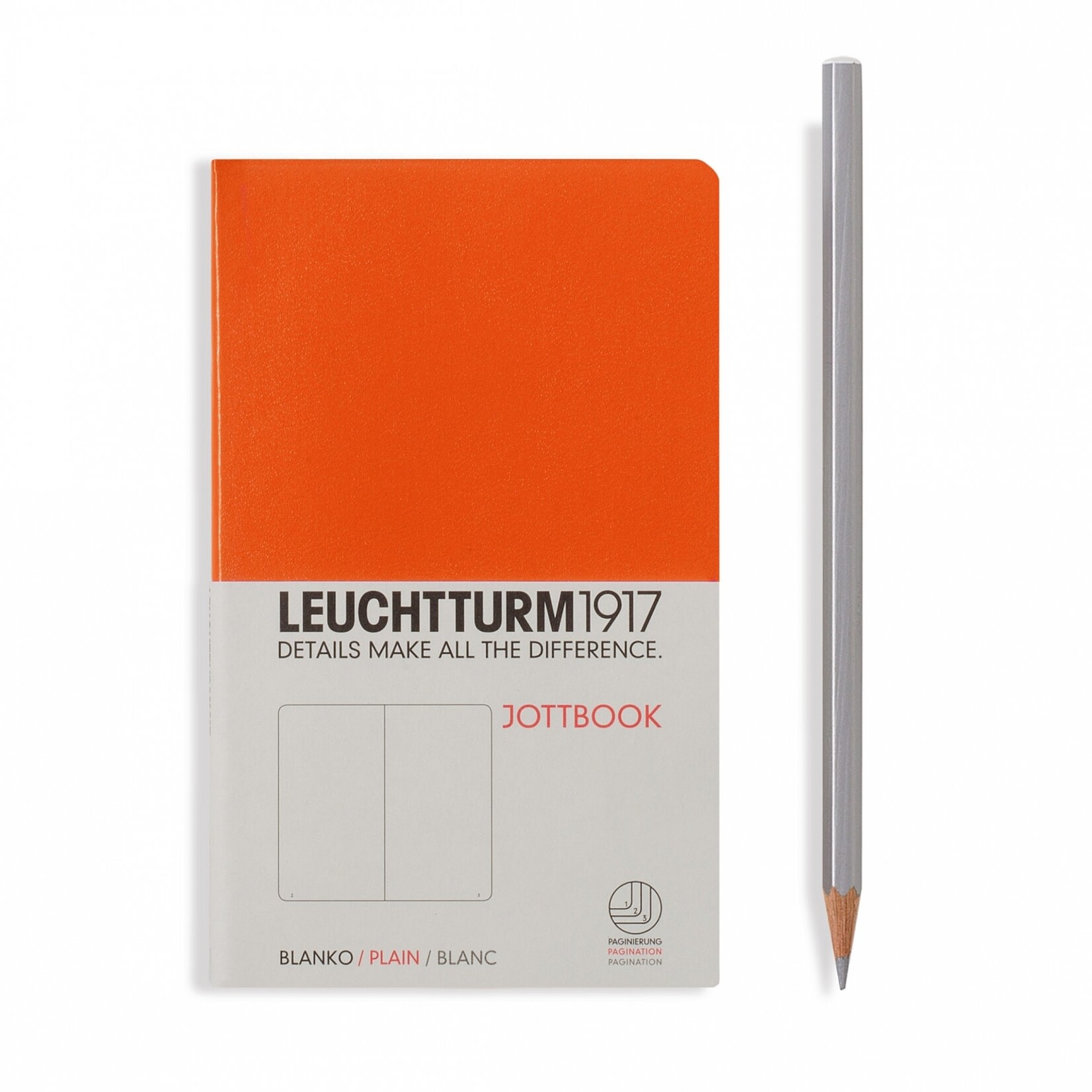 Leuchtturm Leuchtturm Orange, Jottbook Pocket, Plain