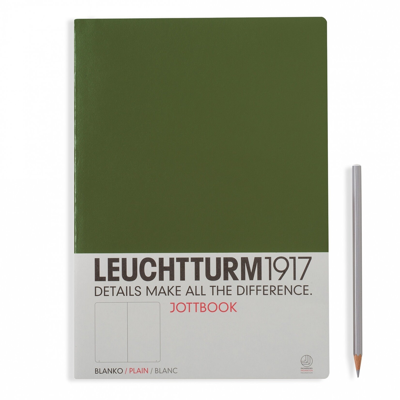 Leuchtturm Leuchtturm Army, Jottbook A4, Plain