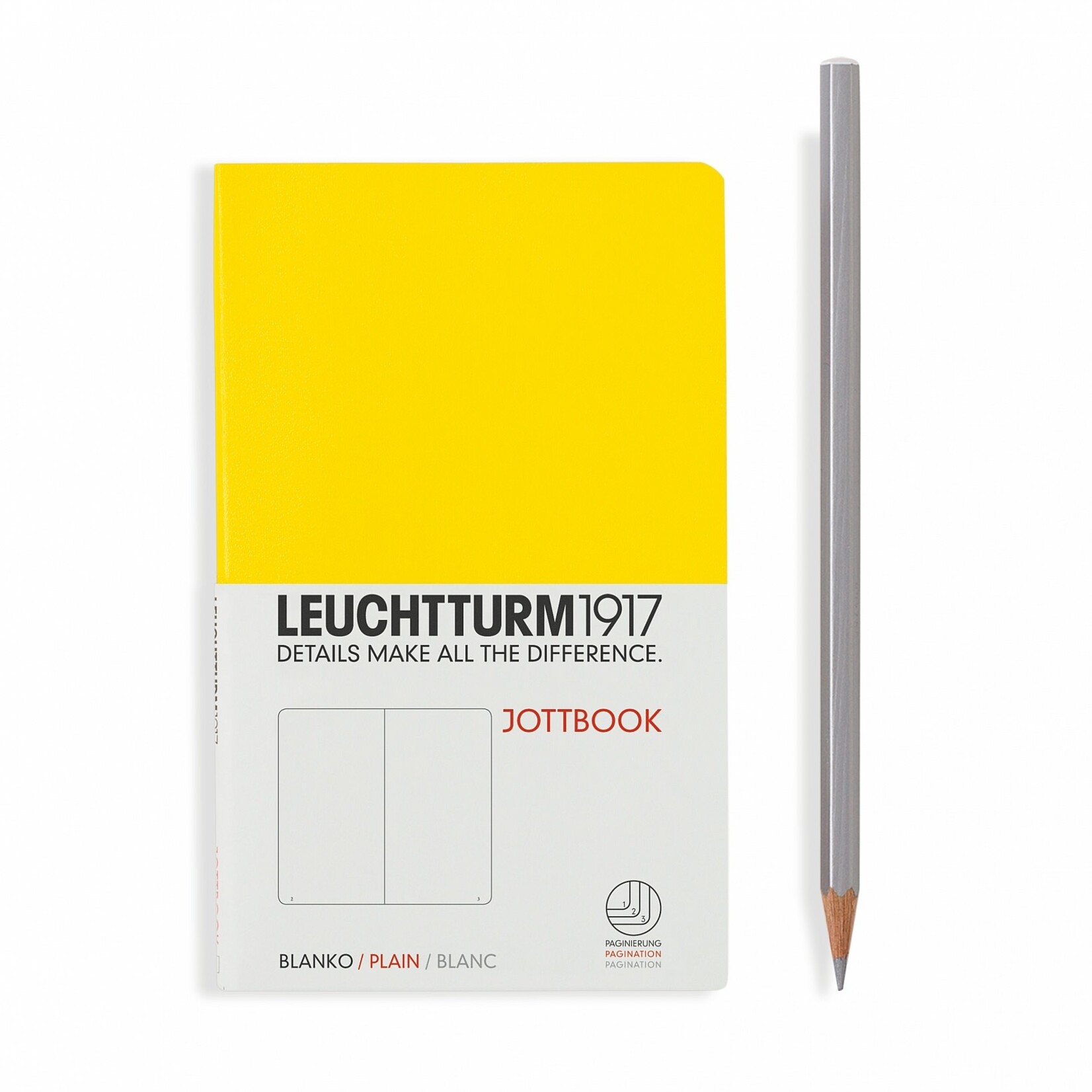 Leuchtturm Leuchtturm Lemon, Jottbook Pocket, Plain