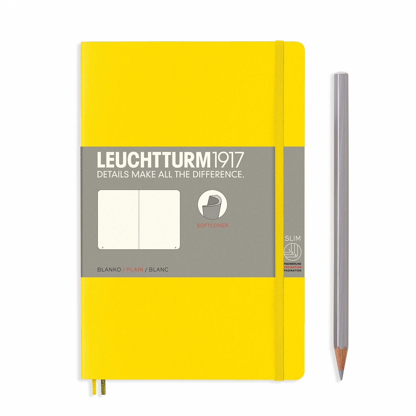 Leuchtturm Leuchtturm Lemon, Softcover, Paperback (B6+), Plain