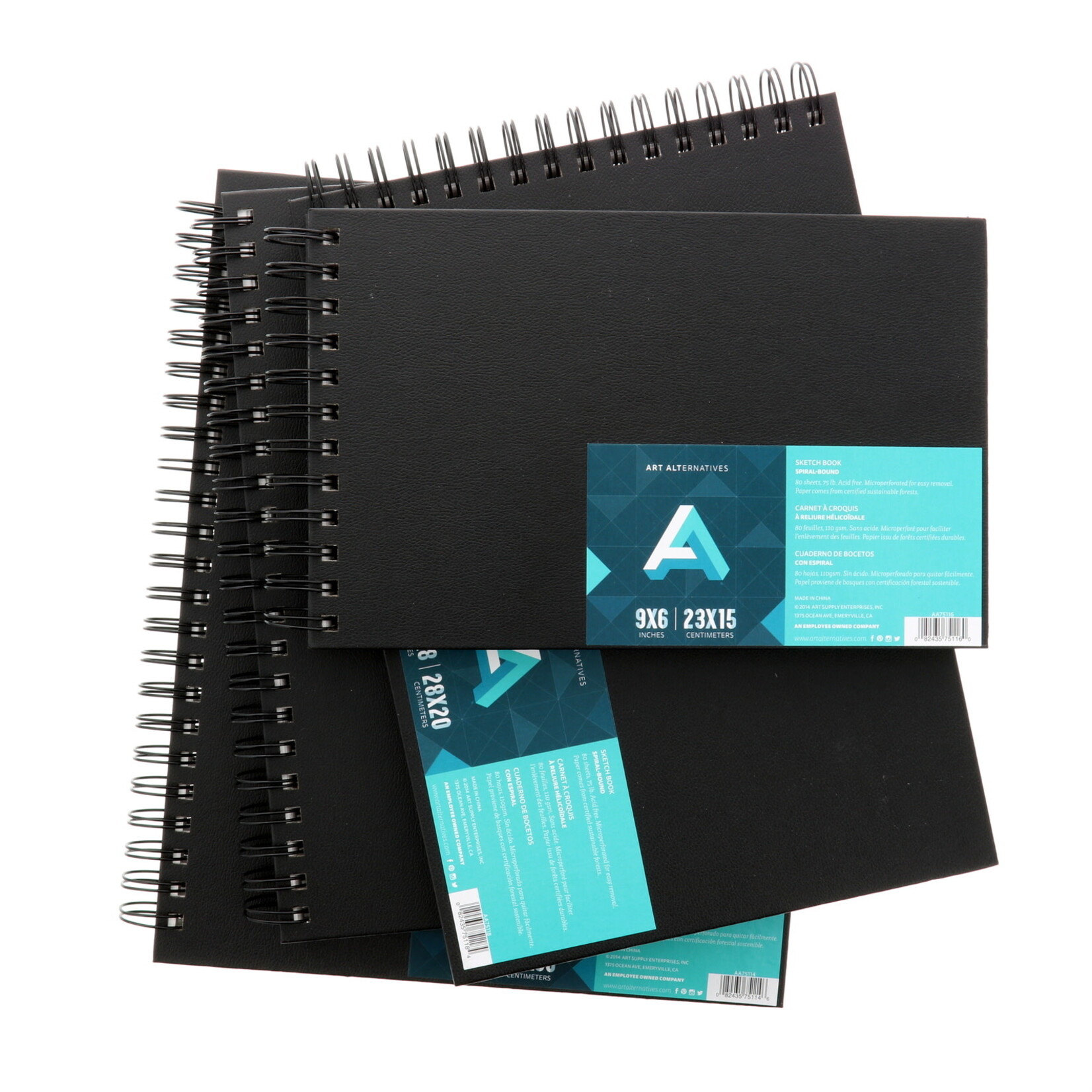 Art Alternatives Sketch Books, Spiral-Bound, 8.5 X 11