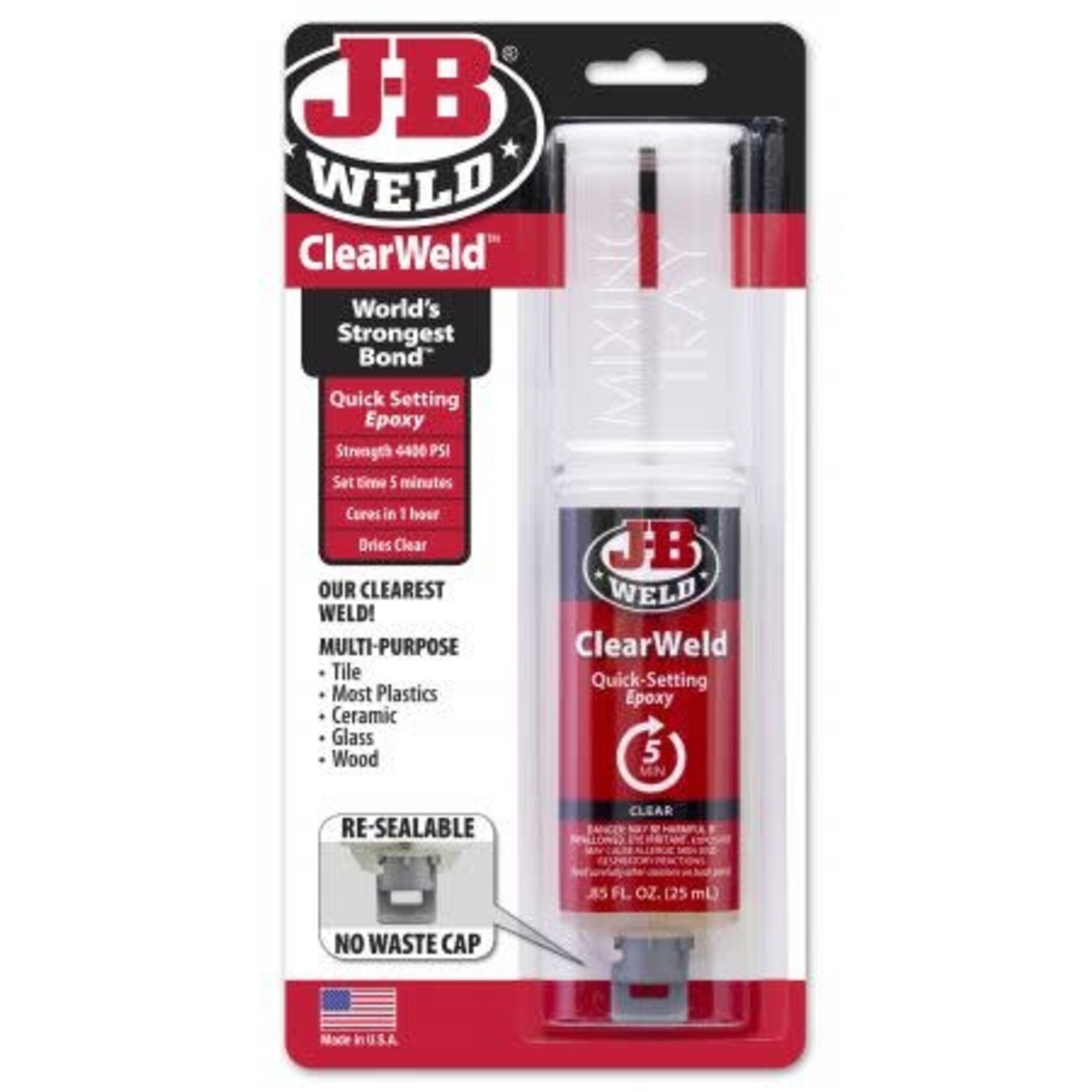J-B Weld Clearweld .85oz (25ml) Epoxy Syringe