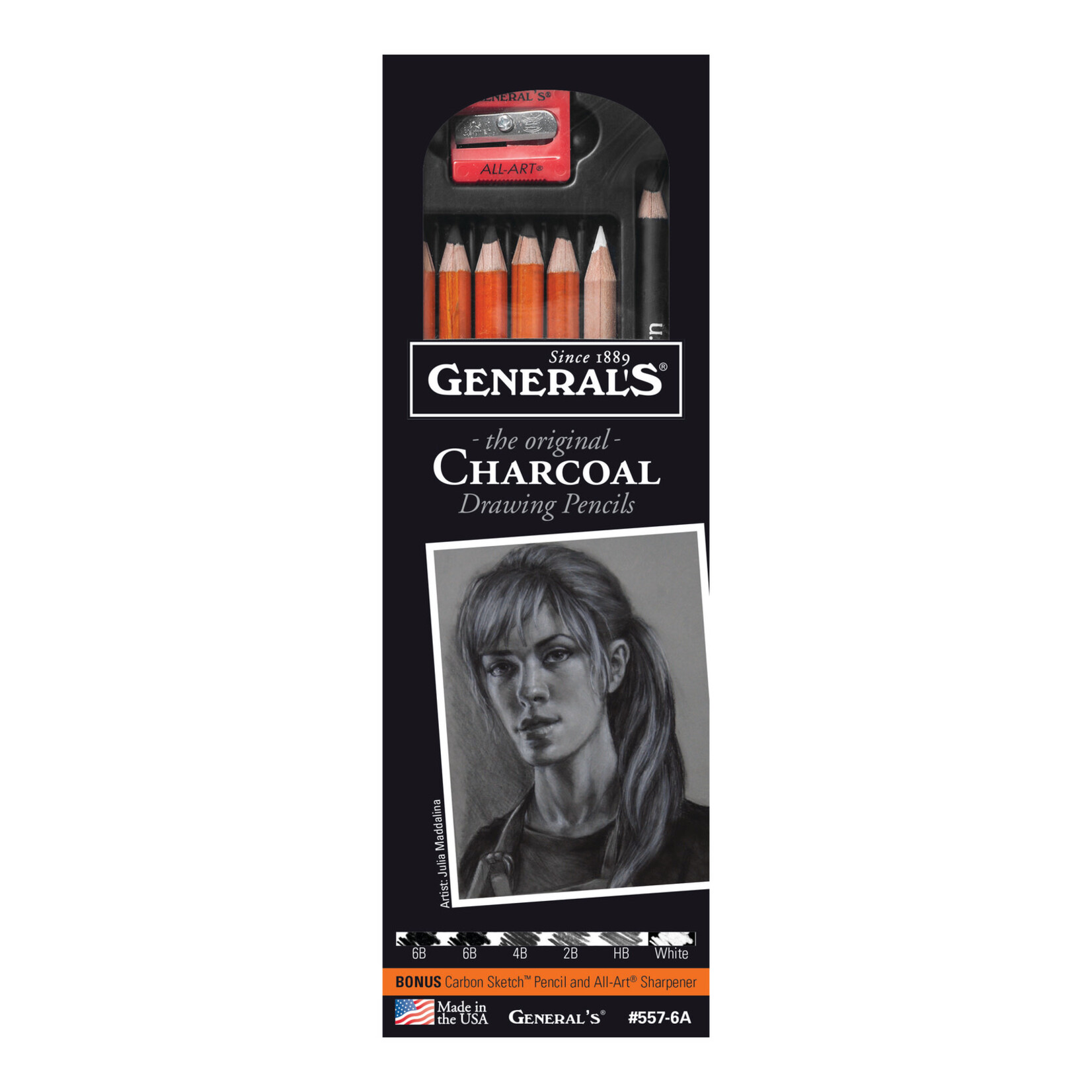 General Pencil Charcoal Drawing Pencil 8 pc Set