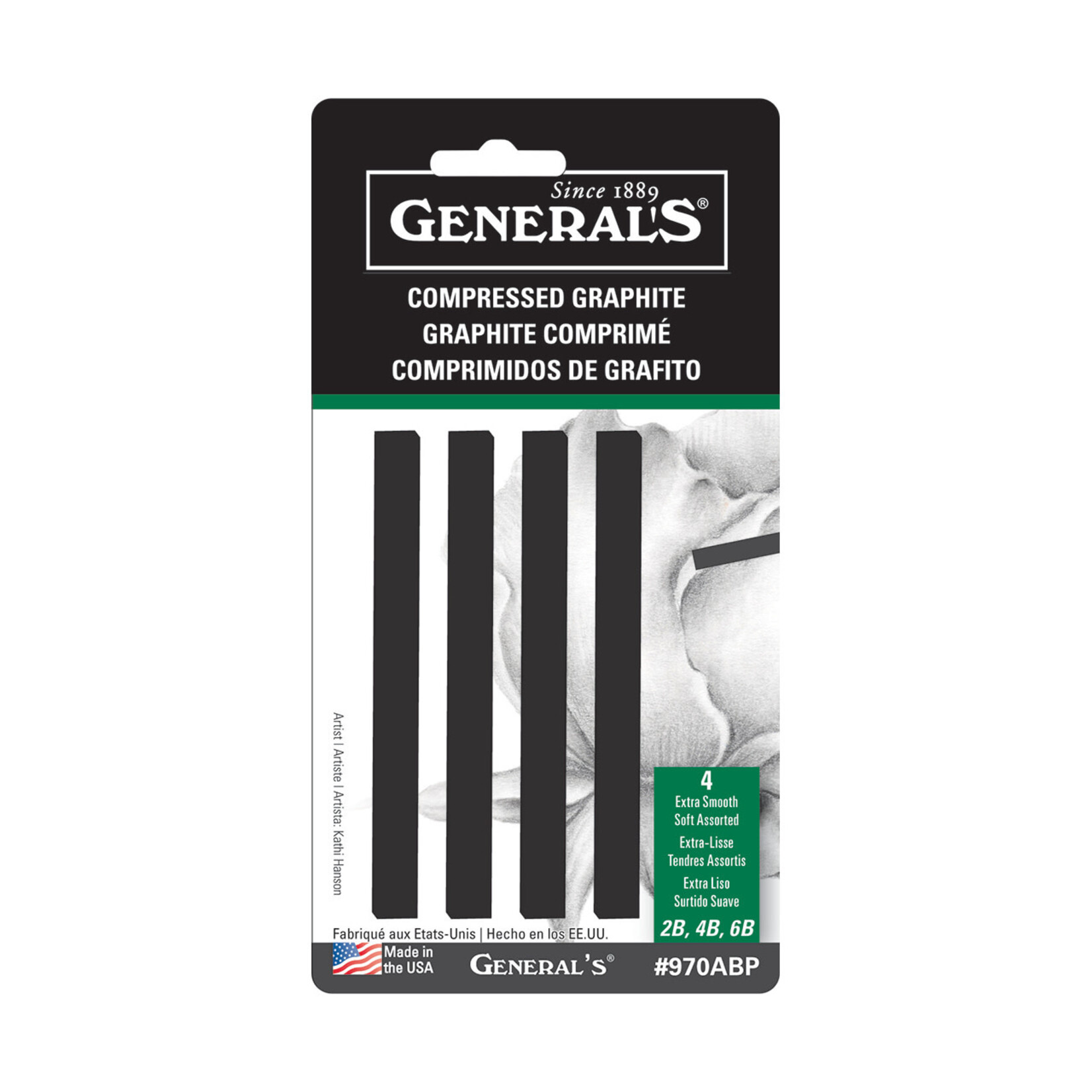General Pencil Graphite Art Sticks 4 Pack