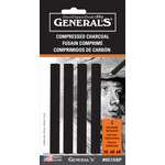 General Pencil Comprs Char 4/Stx Black