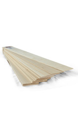 Midwest Basswood, Sheets (24" Long), 3" x 1/8"