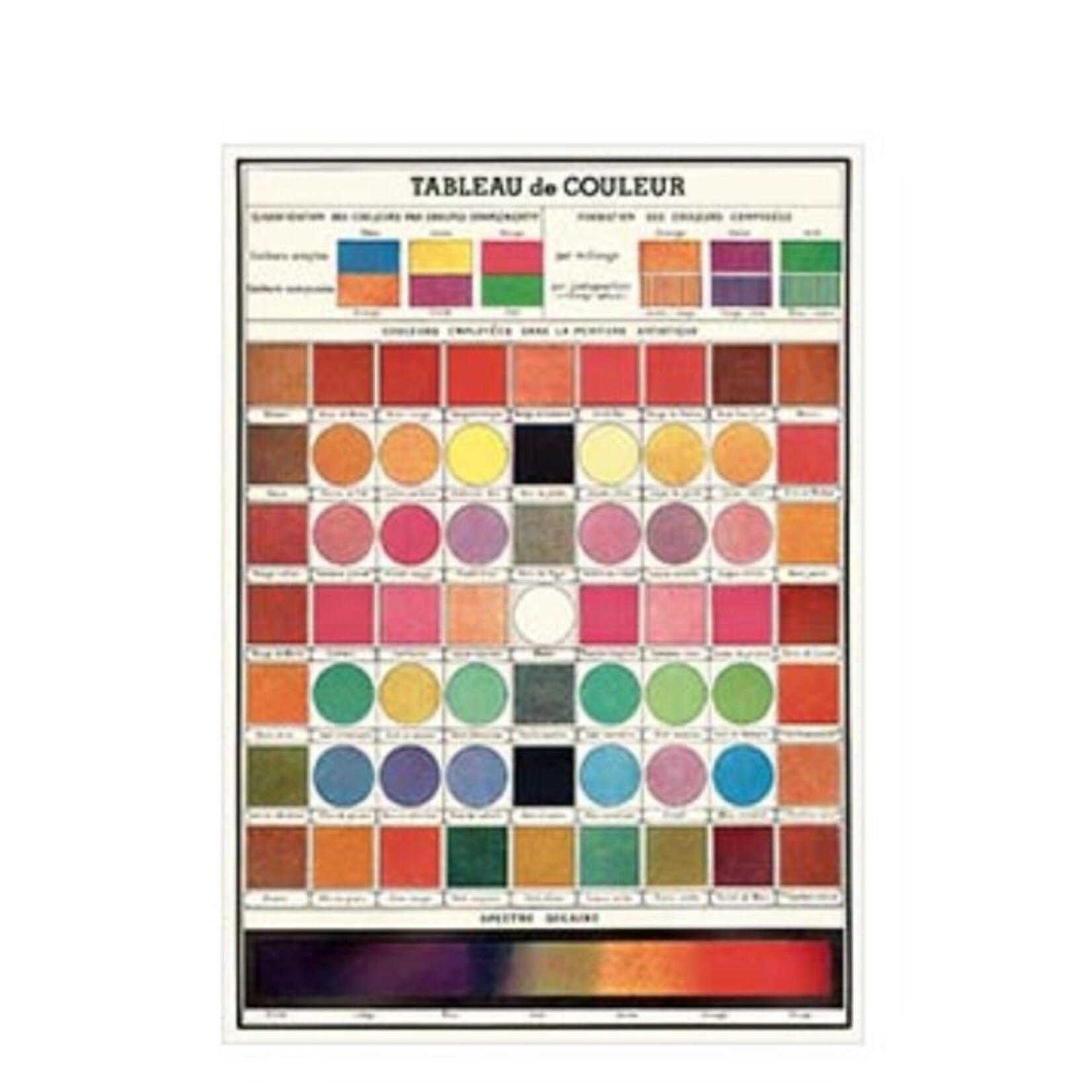 Cavallini Wrap Sheet Color Chart