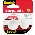 Scotch 3m Transparent Tape, 1/2'' X 450'' Roll