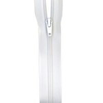 YKK Beulon Knit Zippers 18 In White 100% Knitted Poly Tape