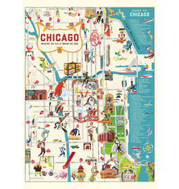 Cavallini Wrap Sheet Chicago Map 2