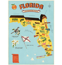 Cavallini Wrap Sheet Florida Map