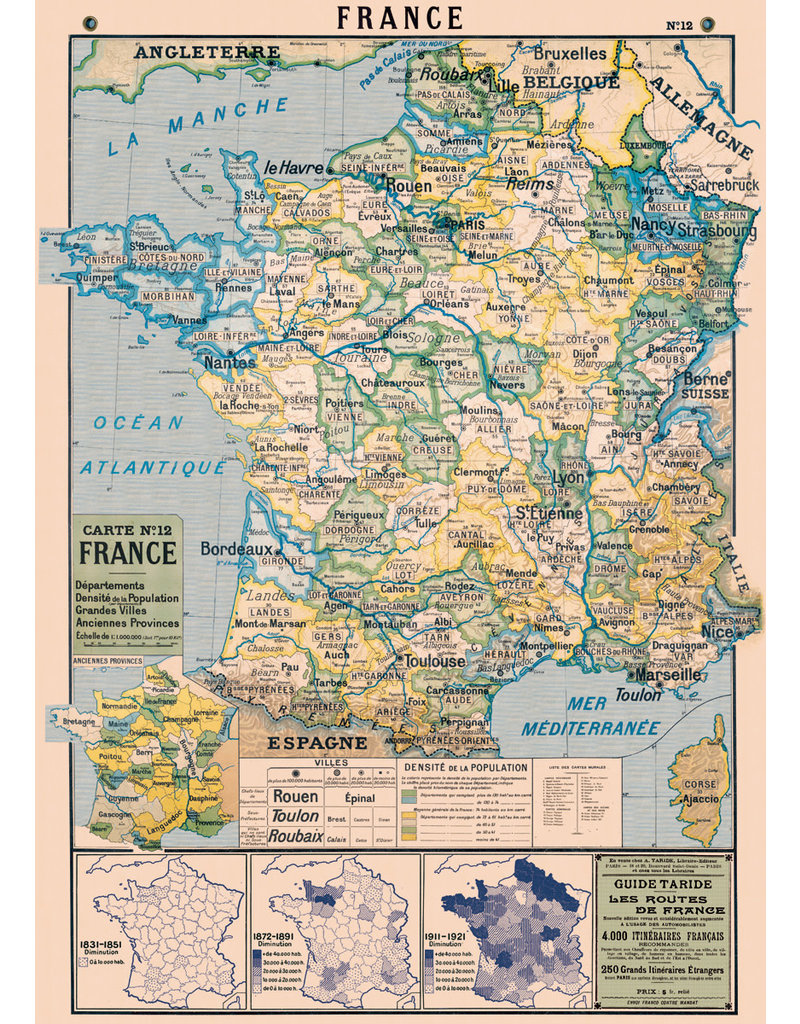 Cavallini Wrap Sheet France Map 2