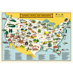 Cavallini Wrap Sheet National Parks Map