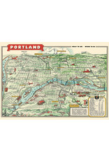 Cavallini Wrap Sheet Portland Map