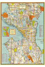 Cavallini Wrap Sheet Seattle Map