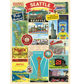 Cavallini Wrap Sheet Seattle Collage