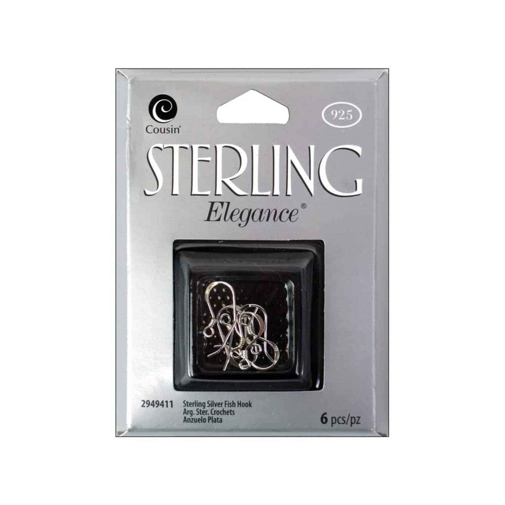 Darice 6PC Sterling Fish Hook Earring Post