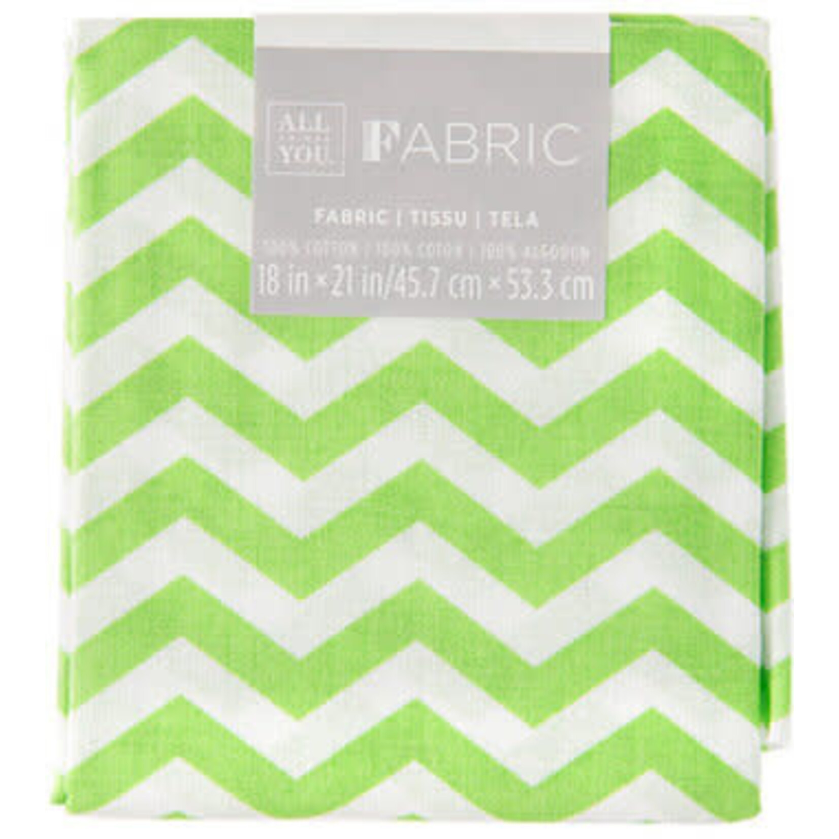Darice Chevron Quilting Fabric Fat Quarters: Green, 18 X 21 Inches