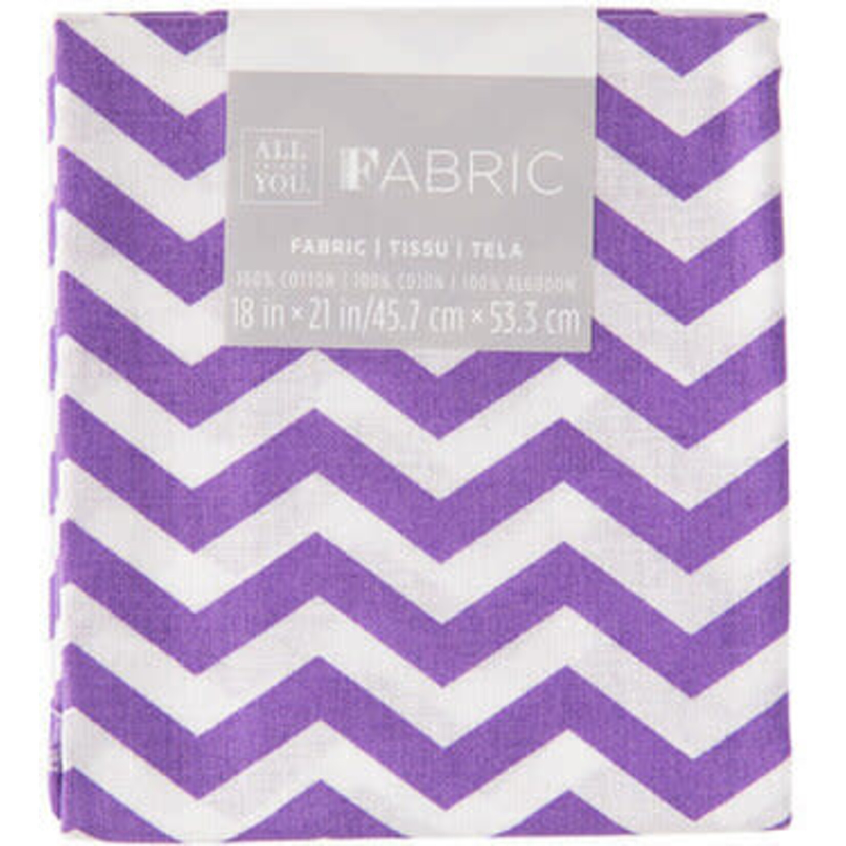 Darice Chevron Quilting Fabric Fat Quarters: Purple, 18 X 21 Inches
