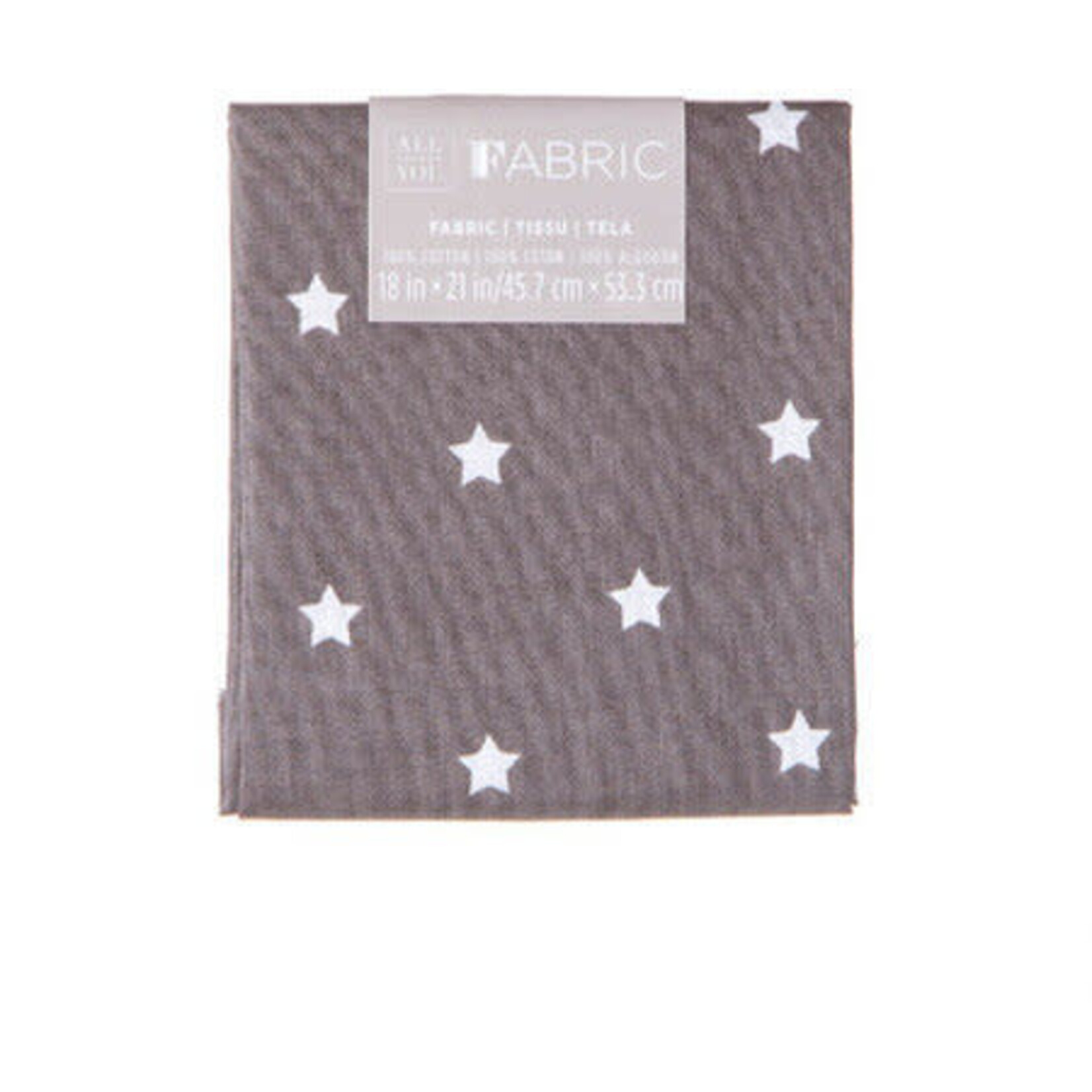 Darice Patterned Quilting Fabric Fat Quarters: Gray W/White Stars, 18 X 21 In