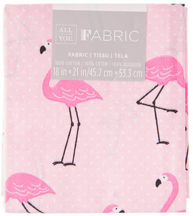 Darice Patterned Quilting Fabric Fat Quarters: Pink Flamingo, 18 X 21  Inches - MICA Store