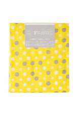 Darice Polka Dot Quilting Fabric Fat Quarters: Yellow, 18 X 21 Inches